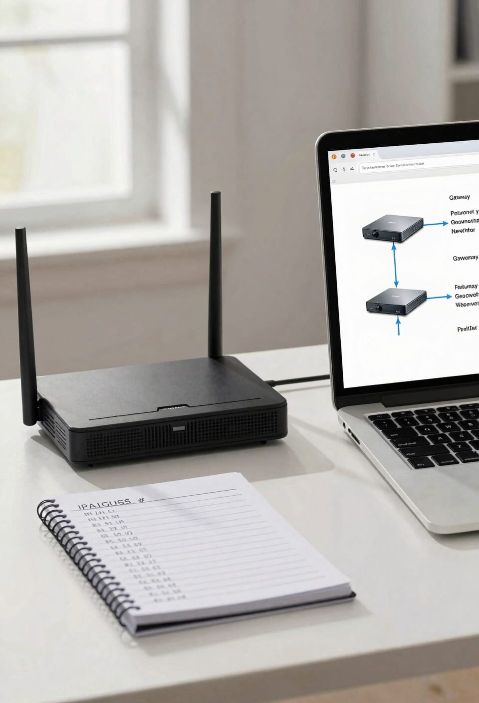 compare router and public ip