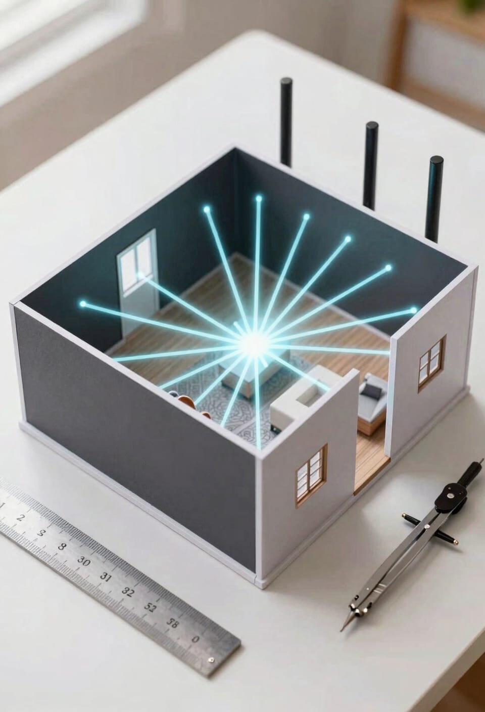 focused signal steers device connections