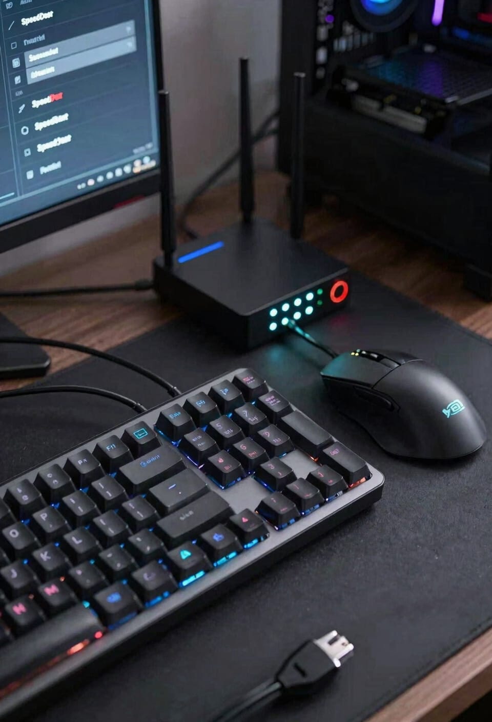 low latency wired fiber connection