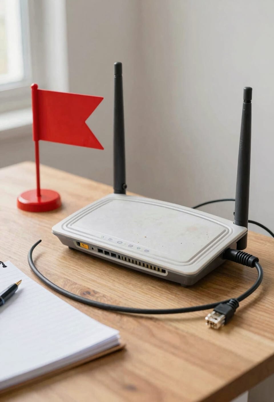 router showing multiple failure signs