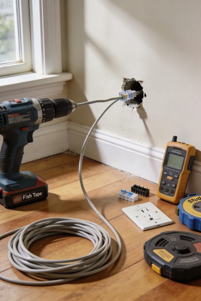 step by step in wall ethernet