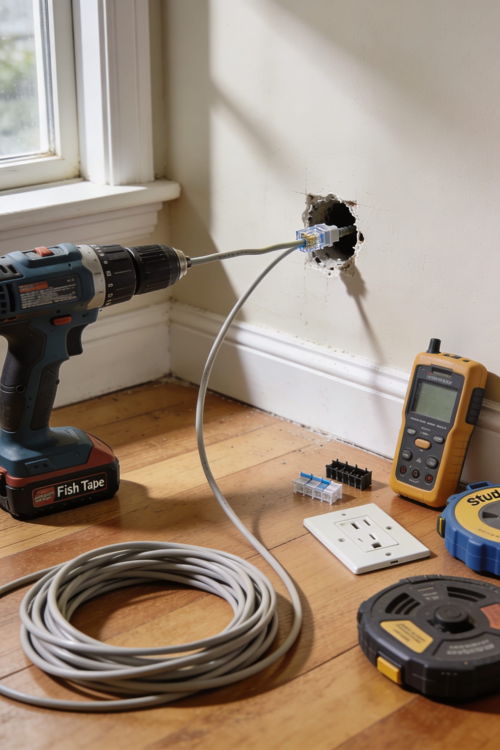 step by step in wall ethernet